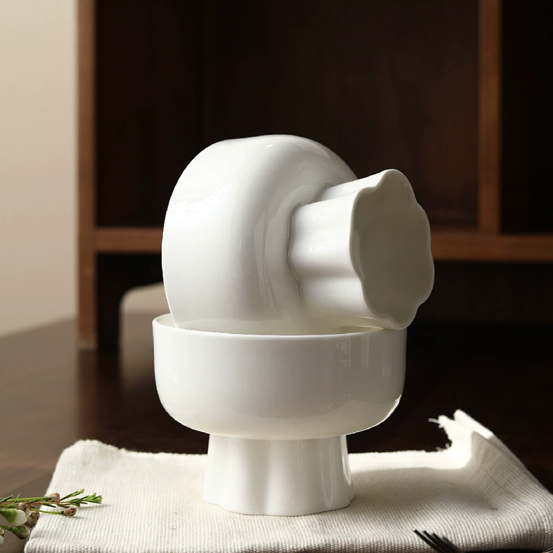 굽다리 세라믹 디저트 볼 tableware view 4