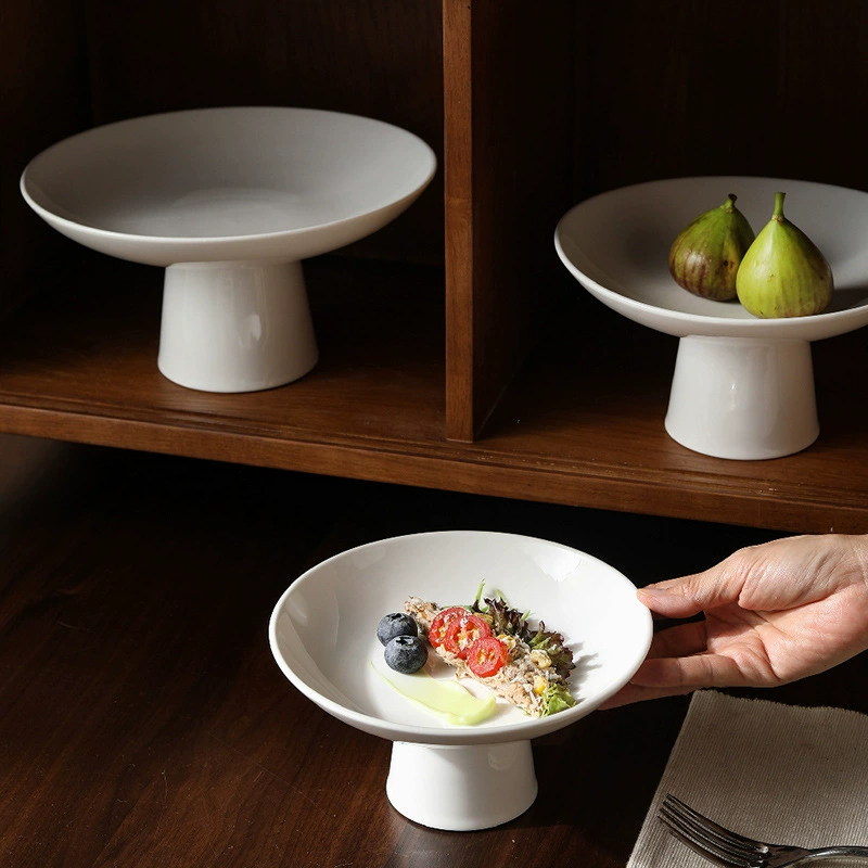 High-Foot Ceramic Fruit Bowl tableware view 2