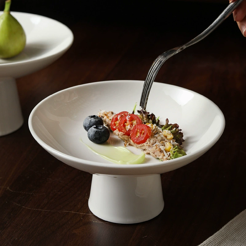 High-Foot Ceramic Fruit Bowl tableware view 3