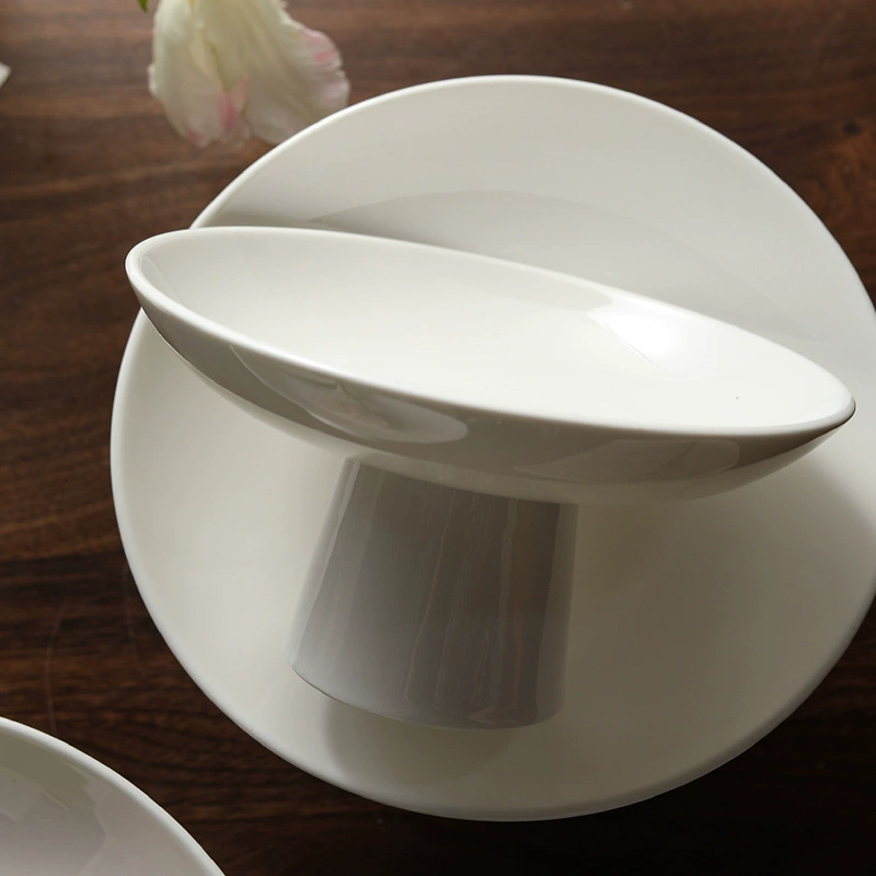 High-Foot Ceramic Fruit Bowl tableware view 4