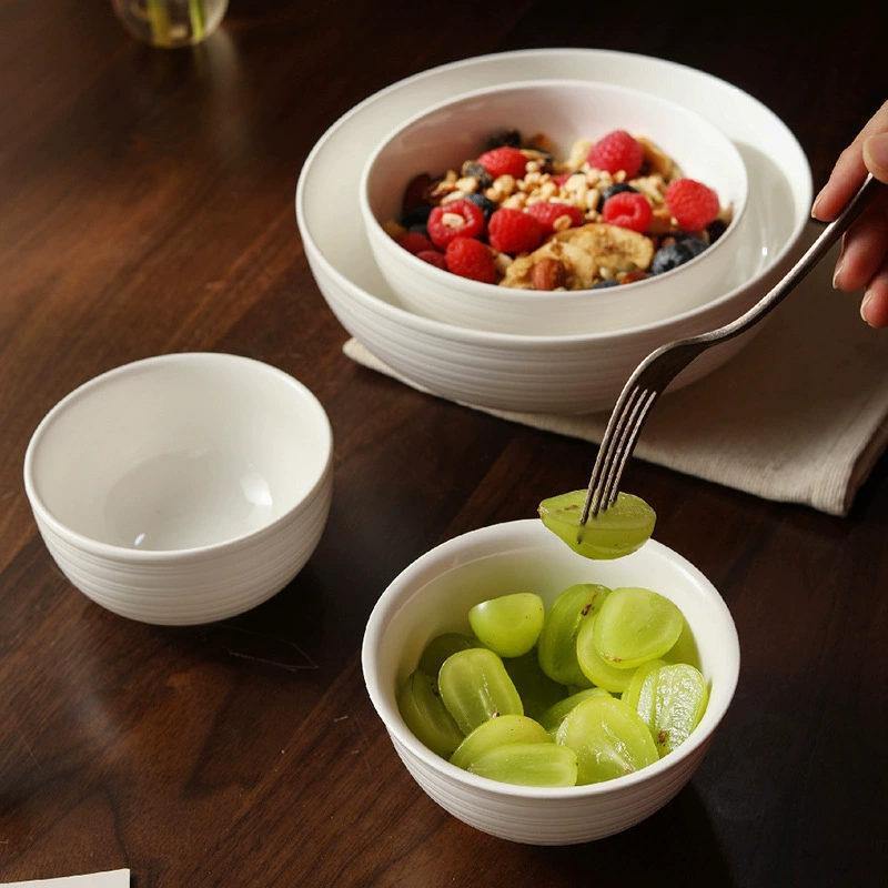 Relief Ceramic Rice Bowl