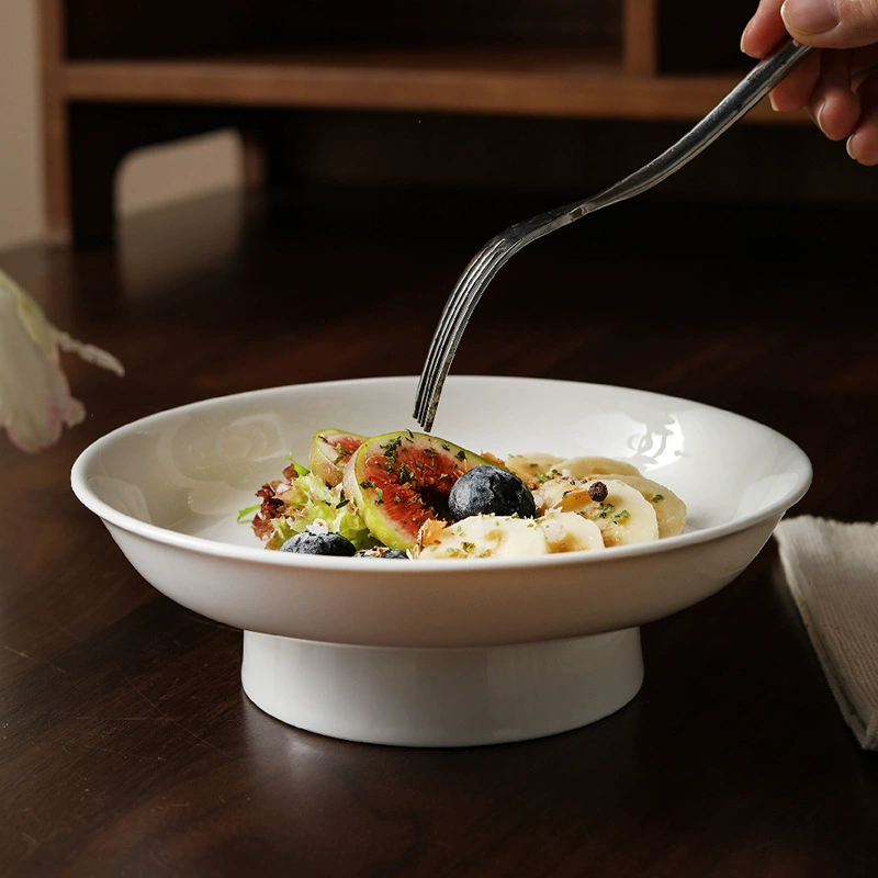 High-Foot Ceramic Serving Plate