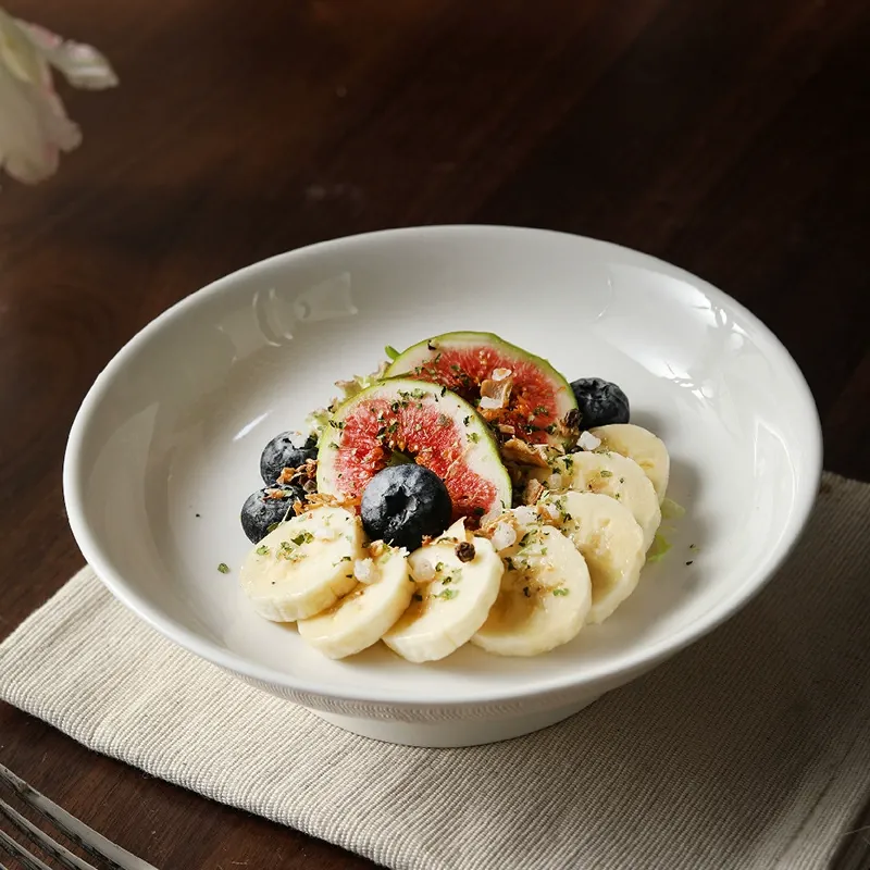 High-Foot Ceramic Serving Plate tableware view 2