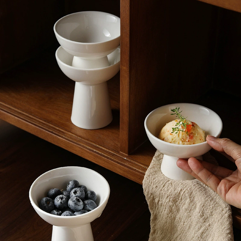 High-Foot Ceramic Snack Bowl tableware view 2