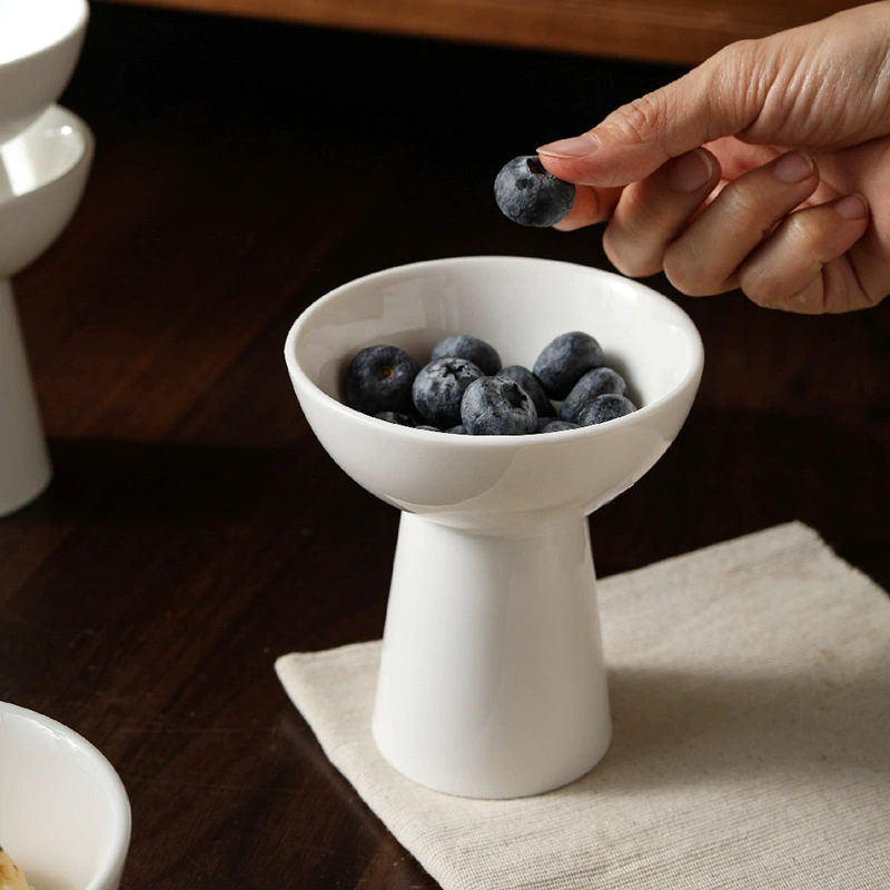 High-Foot Ceramic Snack Bowl tableware view 3