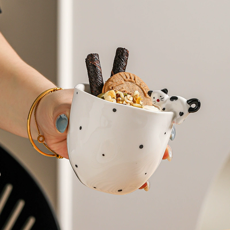 Caneca de cerâmica com design de animal tableware view 3