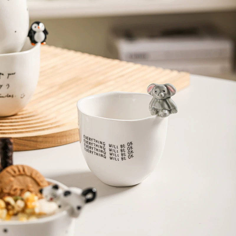 Caneca de cerâmica com design de animal tableware view 4