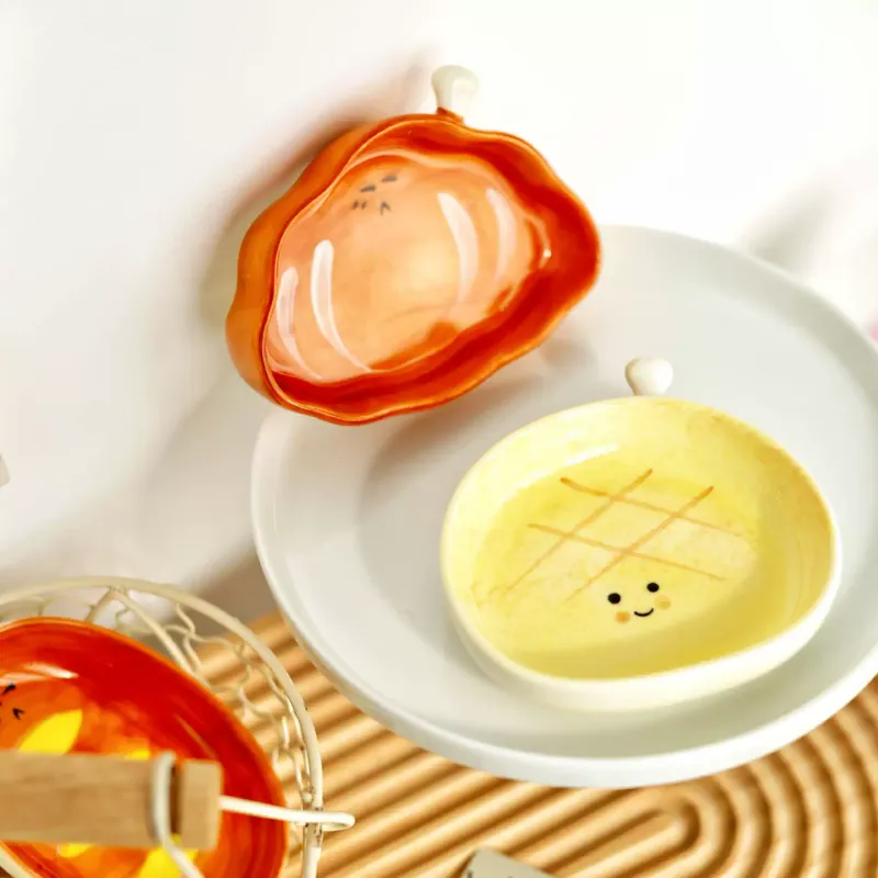 Ceramic Sauce Dish Bread Shape tableware view 4