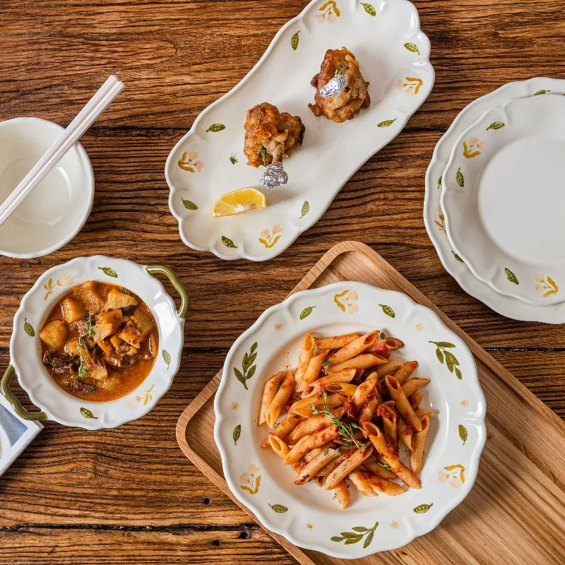 花柄磁器ディナーセット tableware view 3