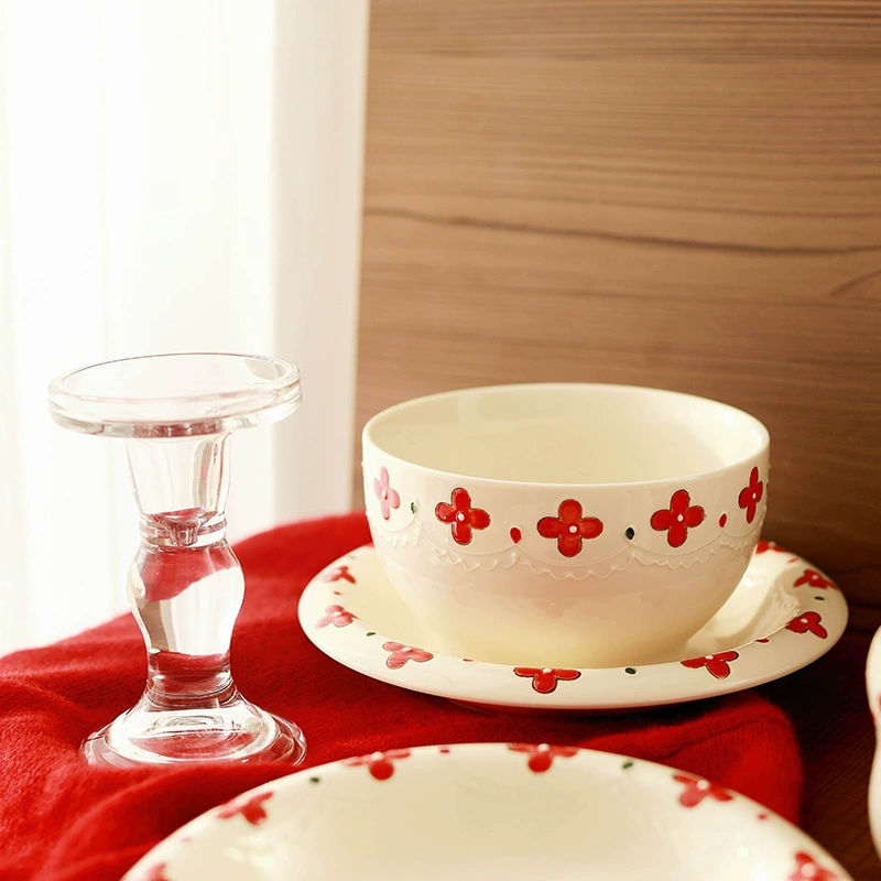 طقم أدوات مائدة من البورسلين بتصميم مرسوم يدويًا tableware view 4