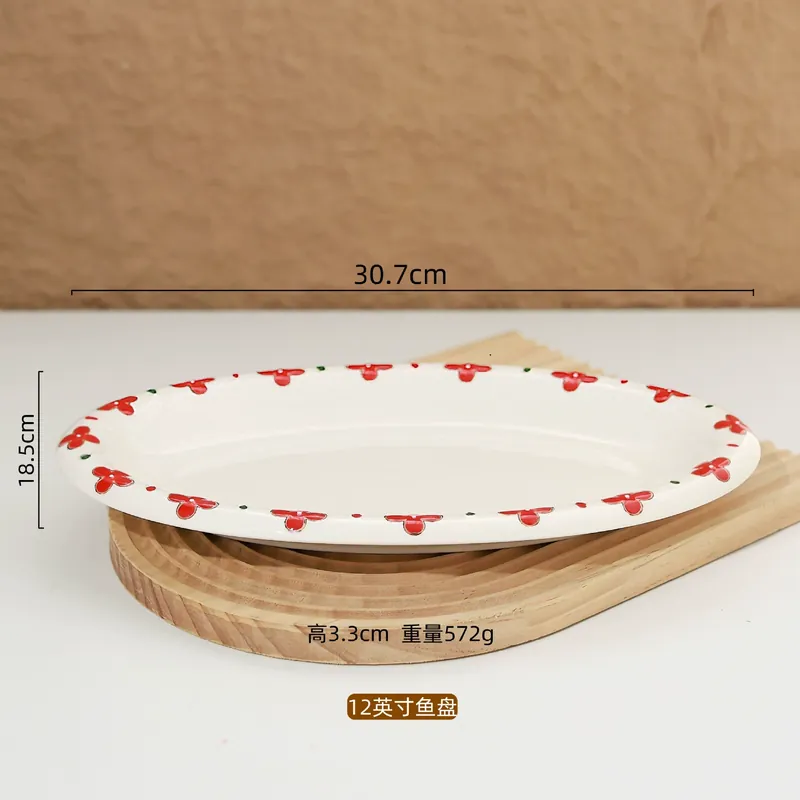 طقم أدوات مائدة من البورسلين بتصميم مرسوم يدويًا tableware view 9