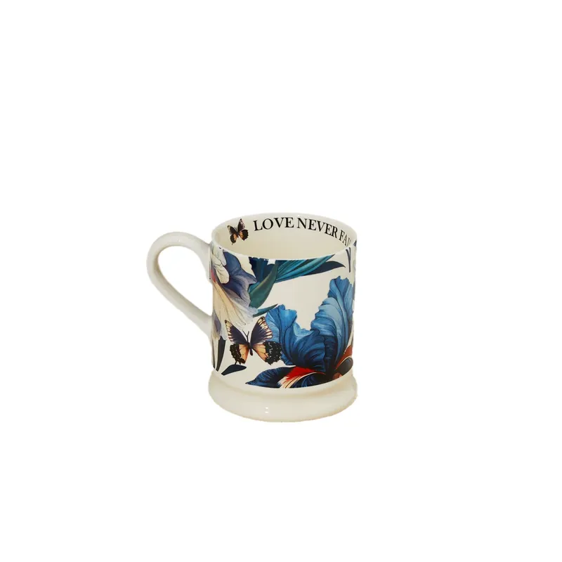 Vintage Ceramic Mug with Butterfly Design tableware view 5