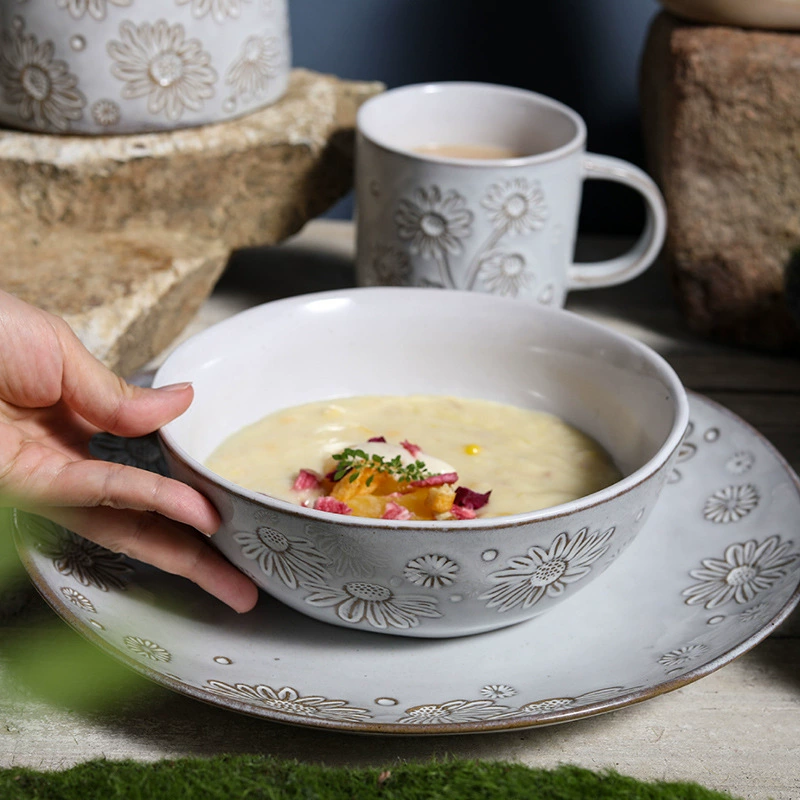 Daisy Ceramic Dinnerware Set with Mug tableware view 2