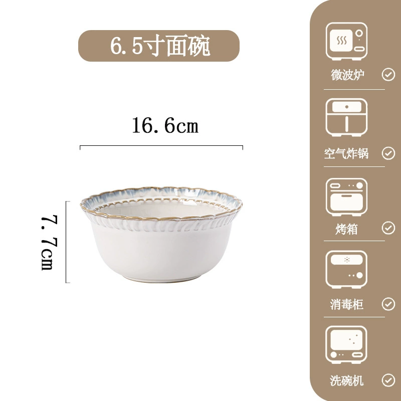 طقم أطباق بورسلين بنقشة زرقاء tableware view 7