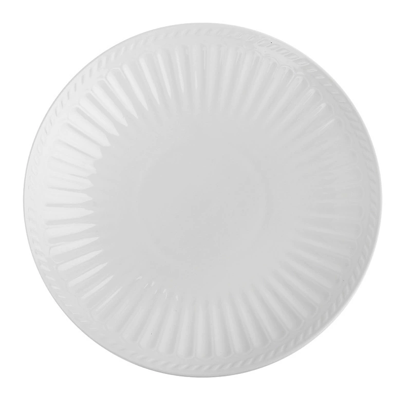 White Roman Relief Porcelain Salad Plate tableware view 5