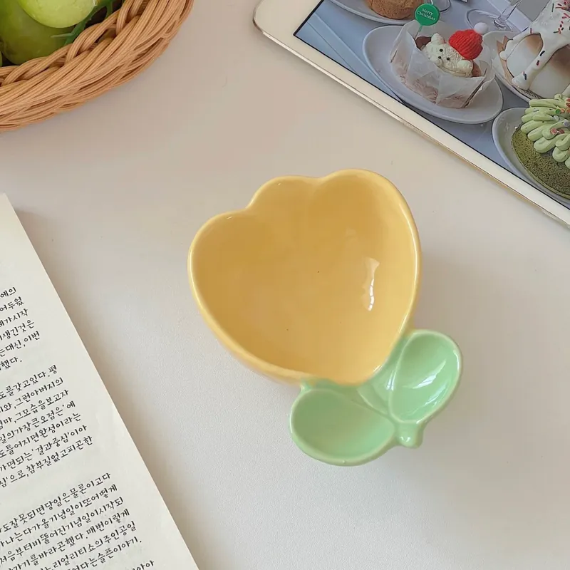 Plato de salsa de cerámica tulipán tableware view 6
