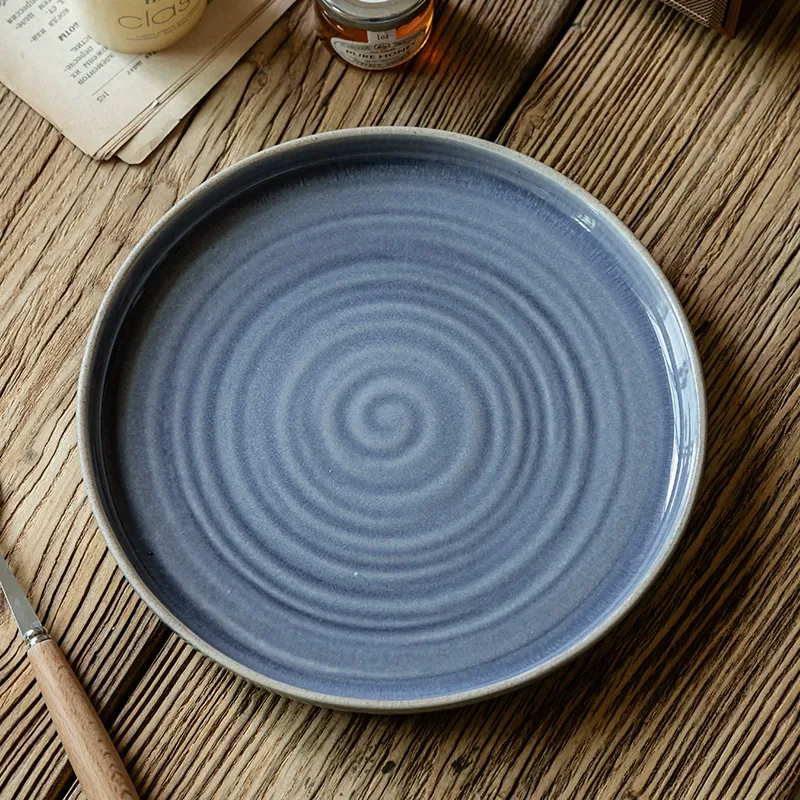 Thread Pattern Ceramic Plate tableware view 4