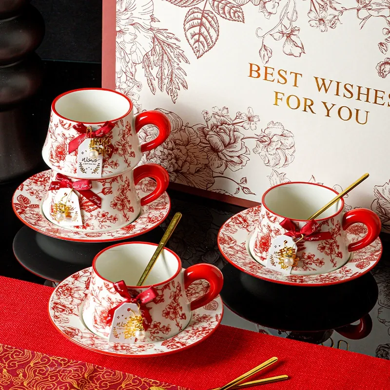 세라믹 커피 컵 앤 소서 세트 tableware view 4