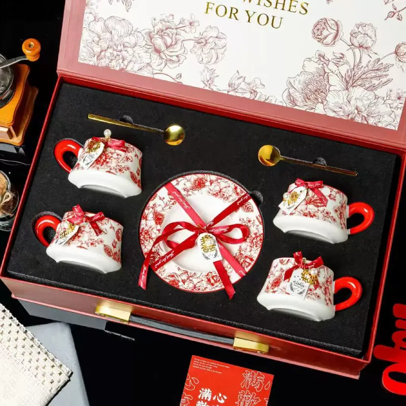 세라믹 커피 컵 앤 소서 세트 tableware view 7