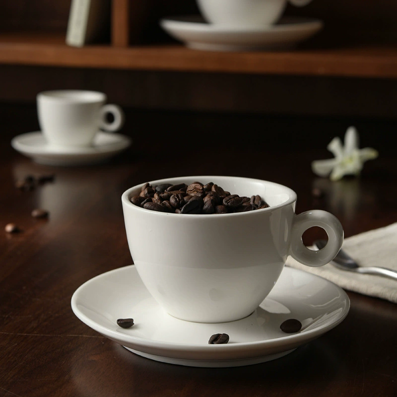 European Porcelain Espresso Cup and Saucer Set tableware view 3