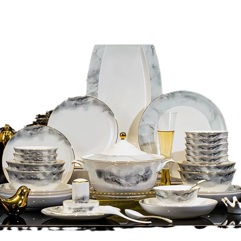Service de vaisselle en porcelaine osseuse tableware view 5