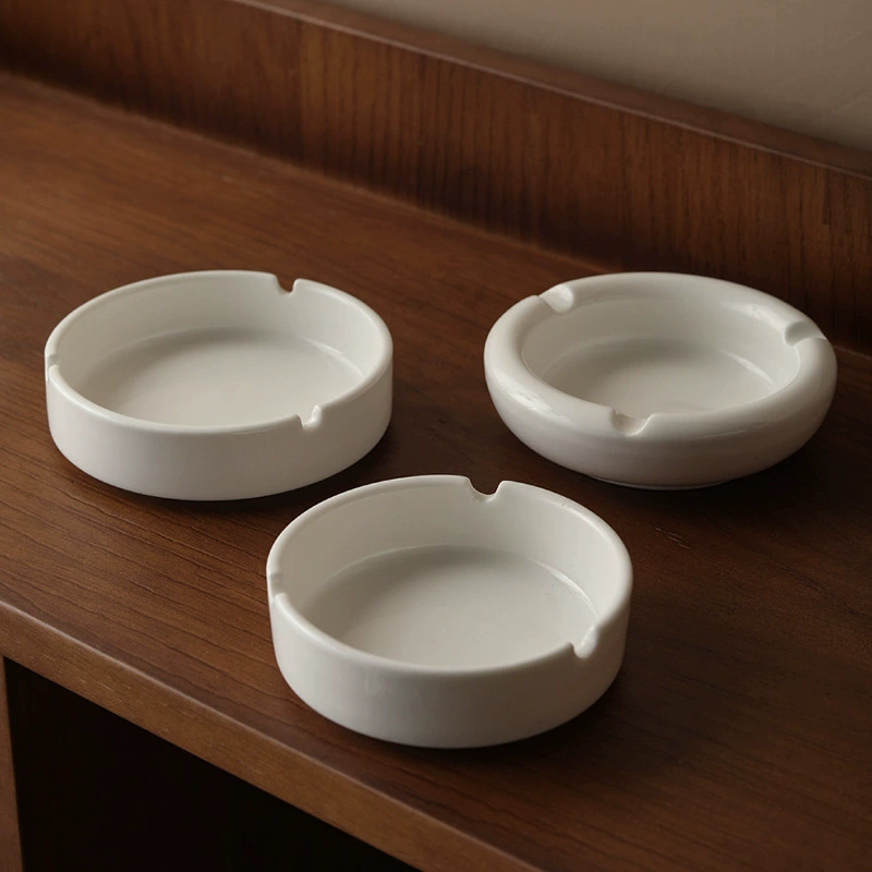 White Porcelain Round Ashtray