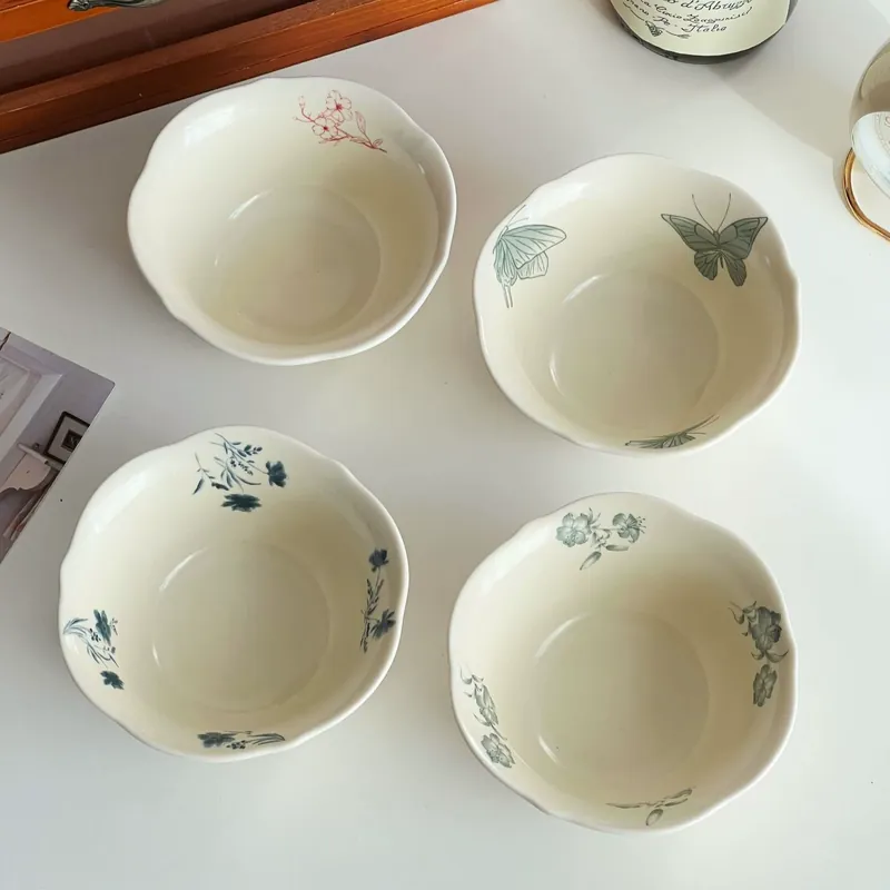 Vintage Ceramic Rice Bowl tableware view 2