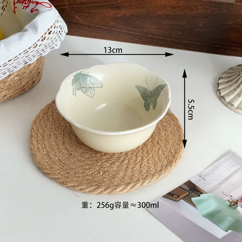 Vintage Ceramic Rice Bowl tableware view 8