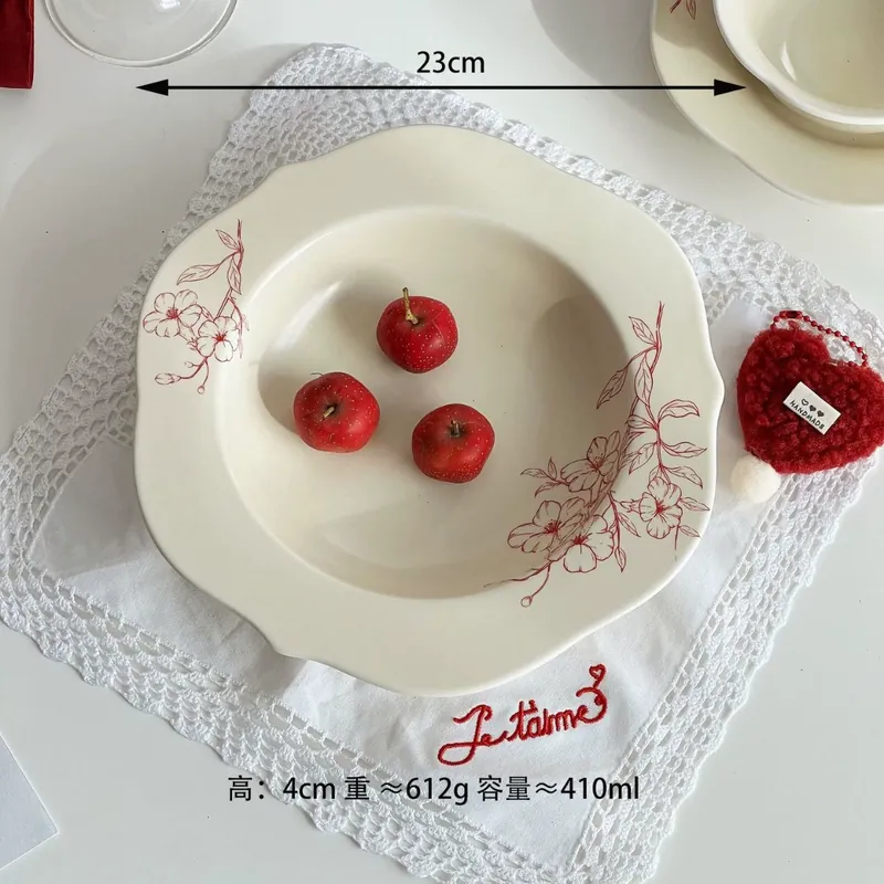 빈티지 세라믹 파스타 플레이트 tableware view 6