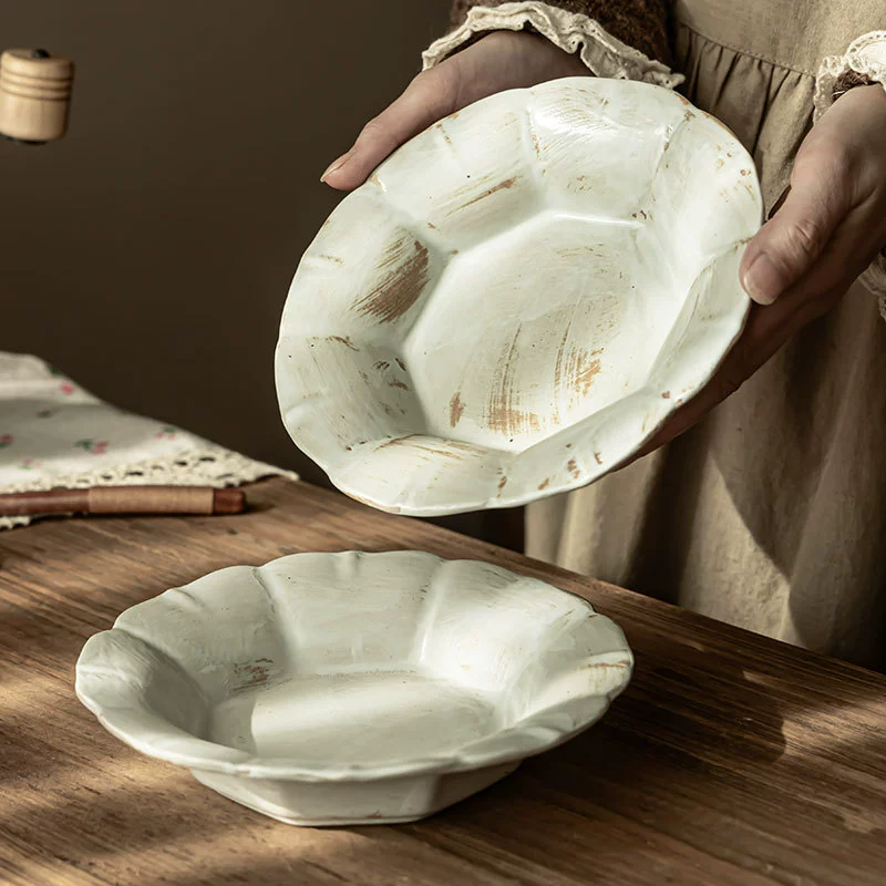 Vintage Octagonal Ceramic Plate