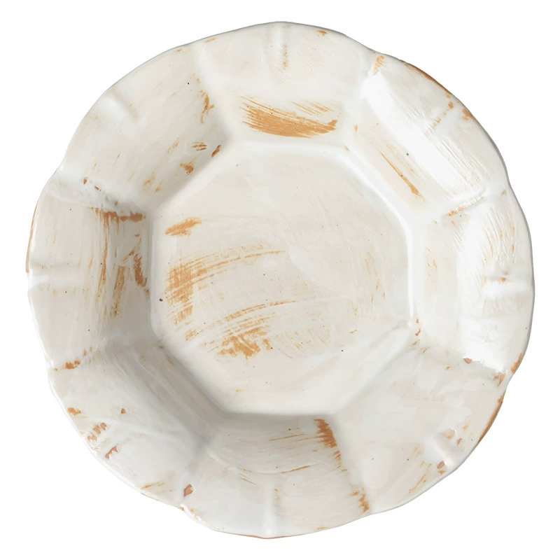 Vintage Octagonal Ceramic Plate tableware view 5