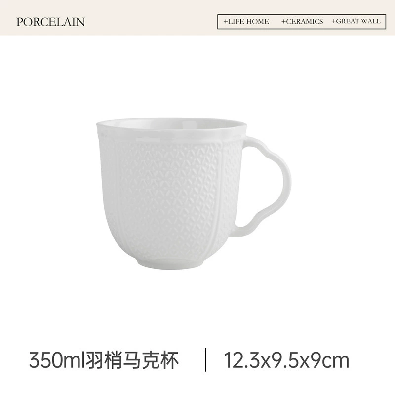 Фарфоровый столовый набор с римским рельефом tableware view 10