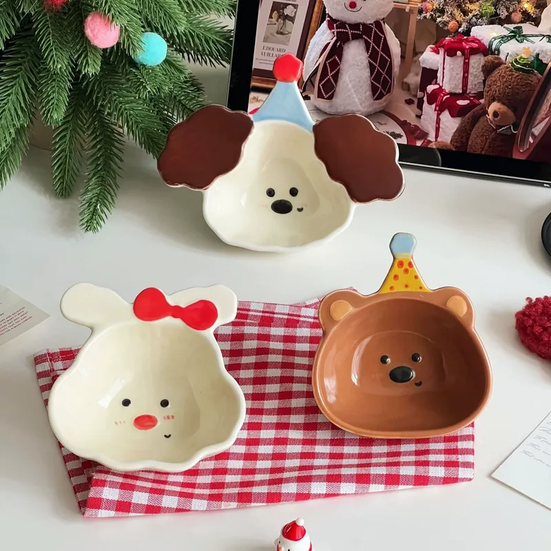 Hand-Painted Animal Ceramic Sauce Dish