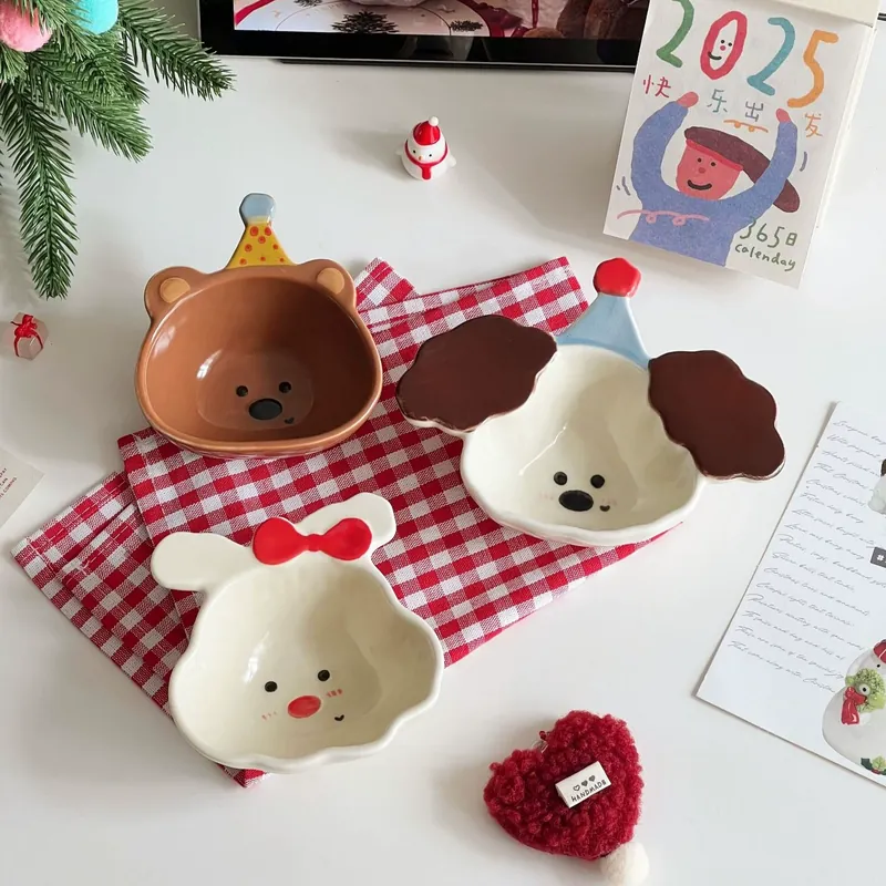 핸드페인팅 동물 세라믹 소스 접시 tableware view 2