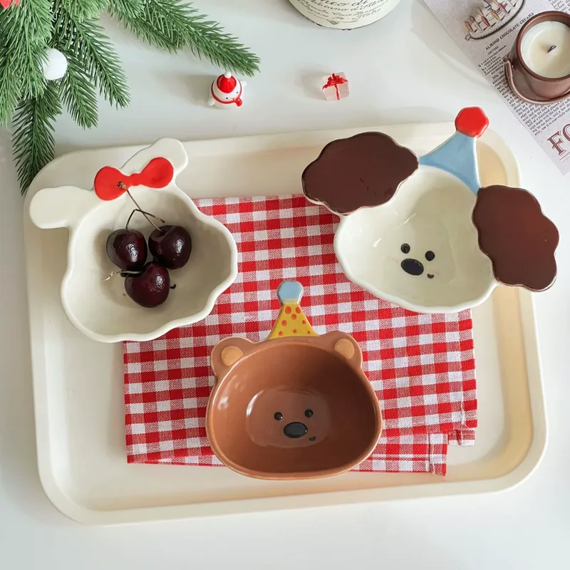 핸드페인팅 동물 세라믹 소스 접시 tableware view 3