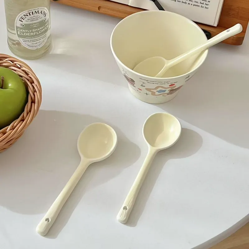 White Ceramic Spoon