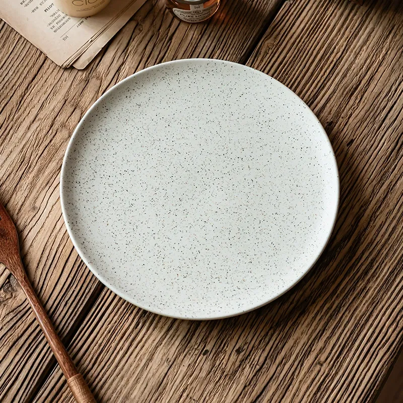 Vintage Sesame Glaze Ceramic Plate tableware view 2