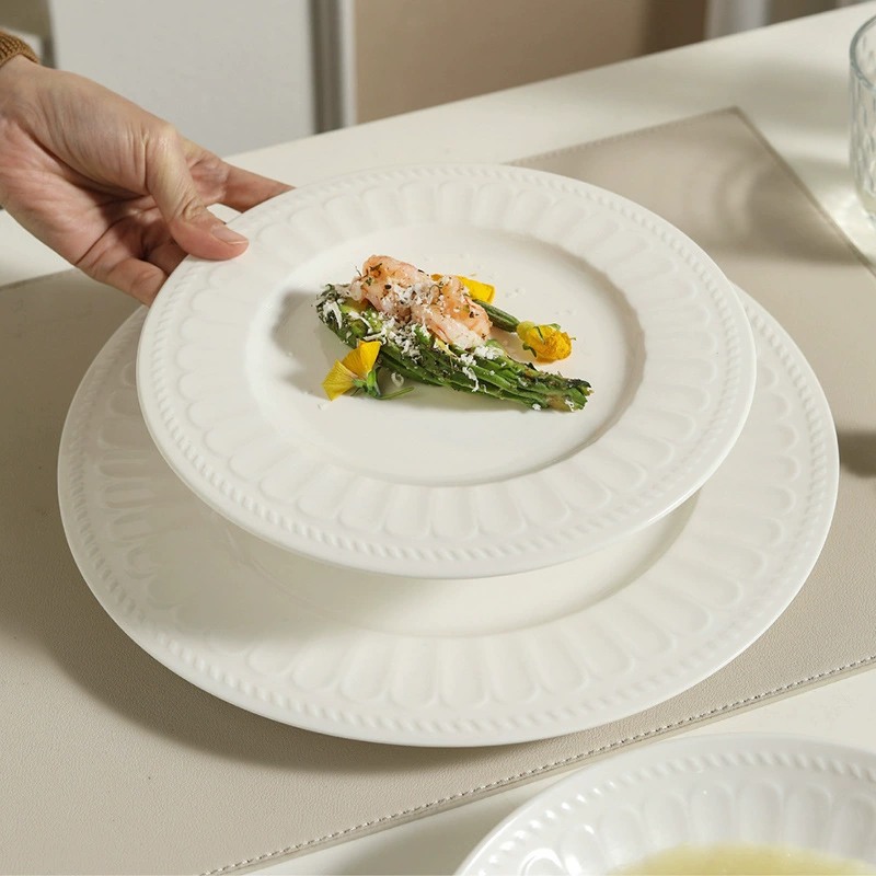 Roman Relief Porcelain Pasta Plate