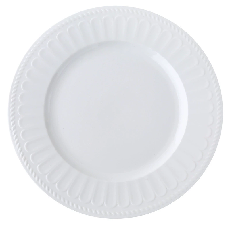 Assiette à pâtes en porcelaine à relief romain tableware view 5