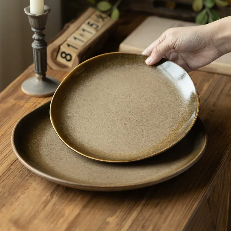 Vintage Irregular Ceramic Plate