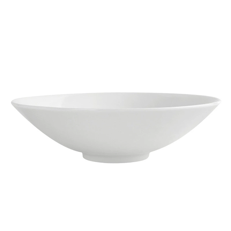 White Porcelain Deep Salad Bowl tableware view 5