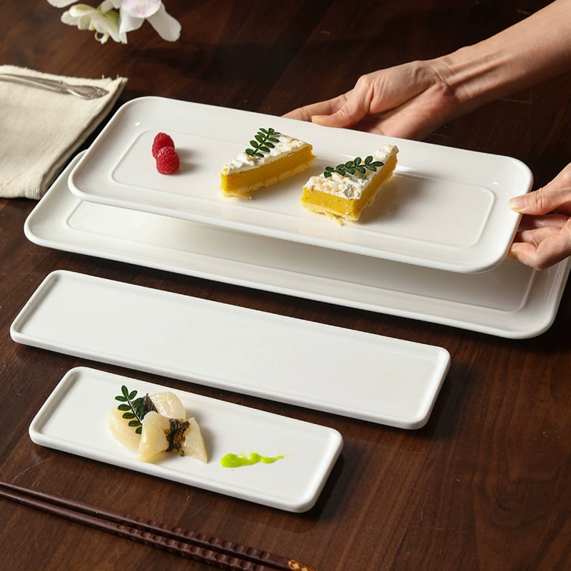 Japanese Style Porcelain Rectangular Dessert Plate
