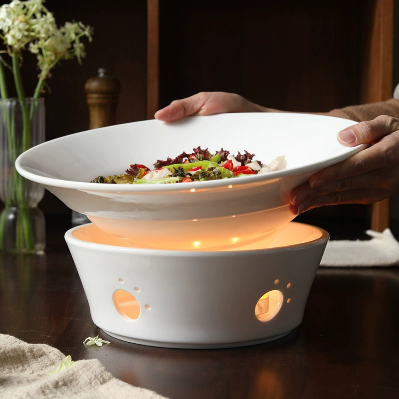 Porcelain Heated Serving Bowl for Fish tableware view 3