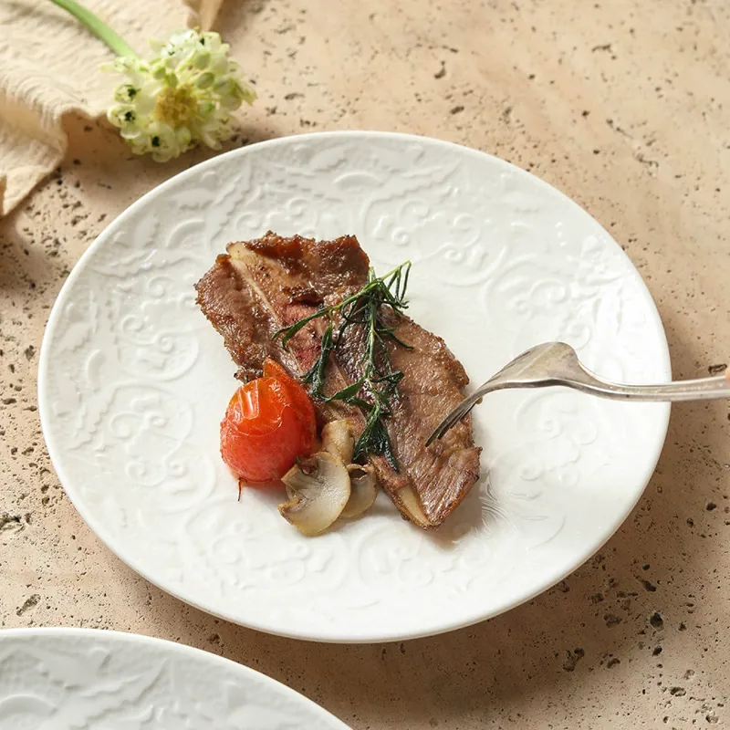 로마 부조 도자기 스테이크 접시 tableware view 4