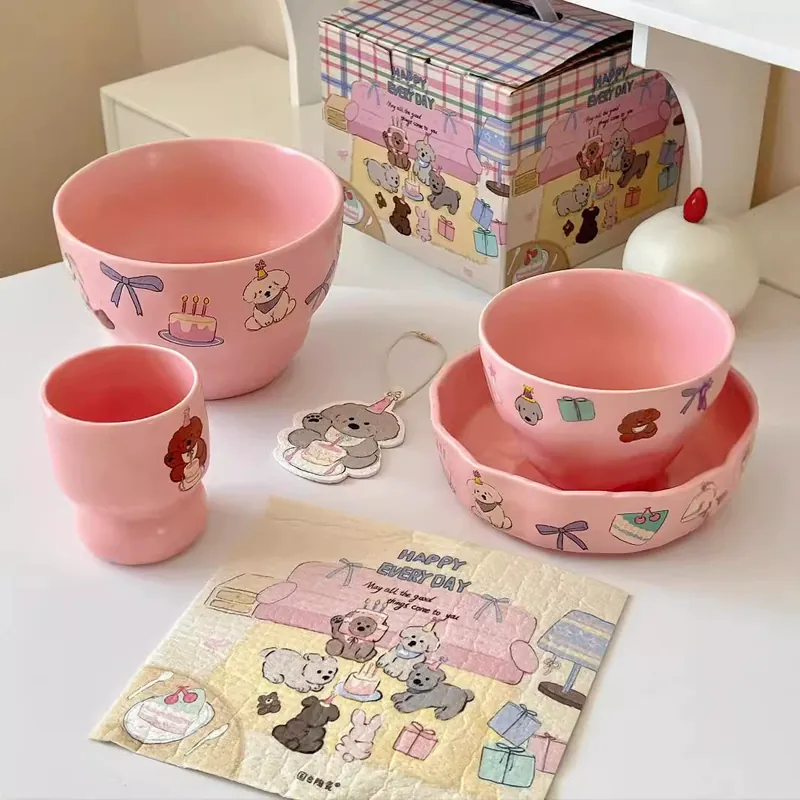 Matte Cartoon Ceramic Mug tableware view 3