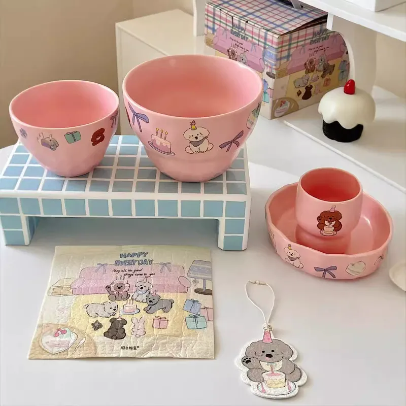 Matte Cartoon Ceramic Mug tableware view 4