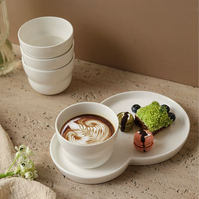 Porcelain Latte Cup and Saucer Set