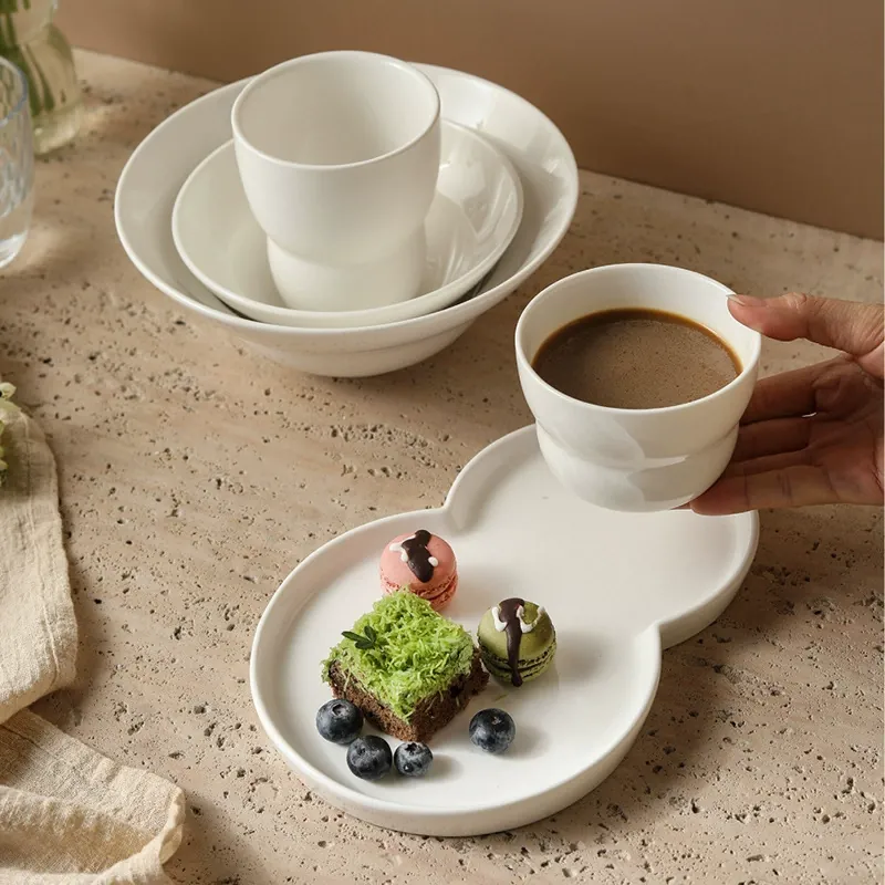 Porcelain Latte Cup and Saucer Set tableware view 3