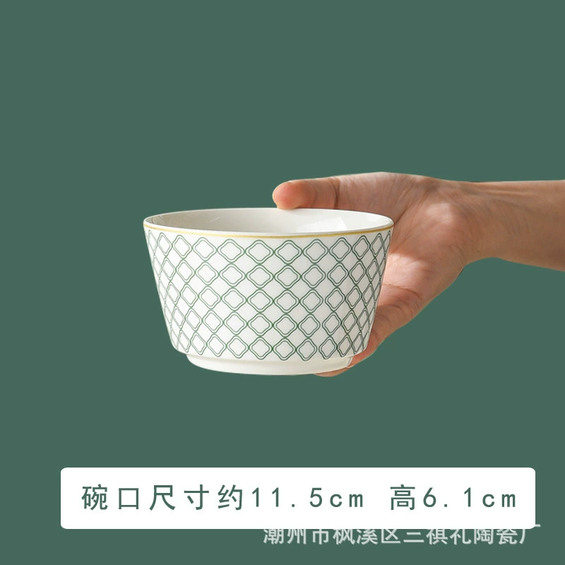 Green Ceramic Dinnerware Set tableware view 6