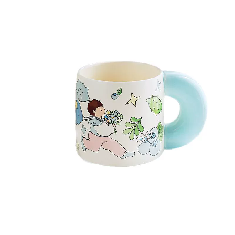 Mug en céramique avec motif fleur tableware view 5